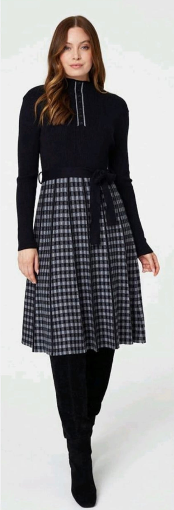 Bailey Checked Skirt Dress