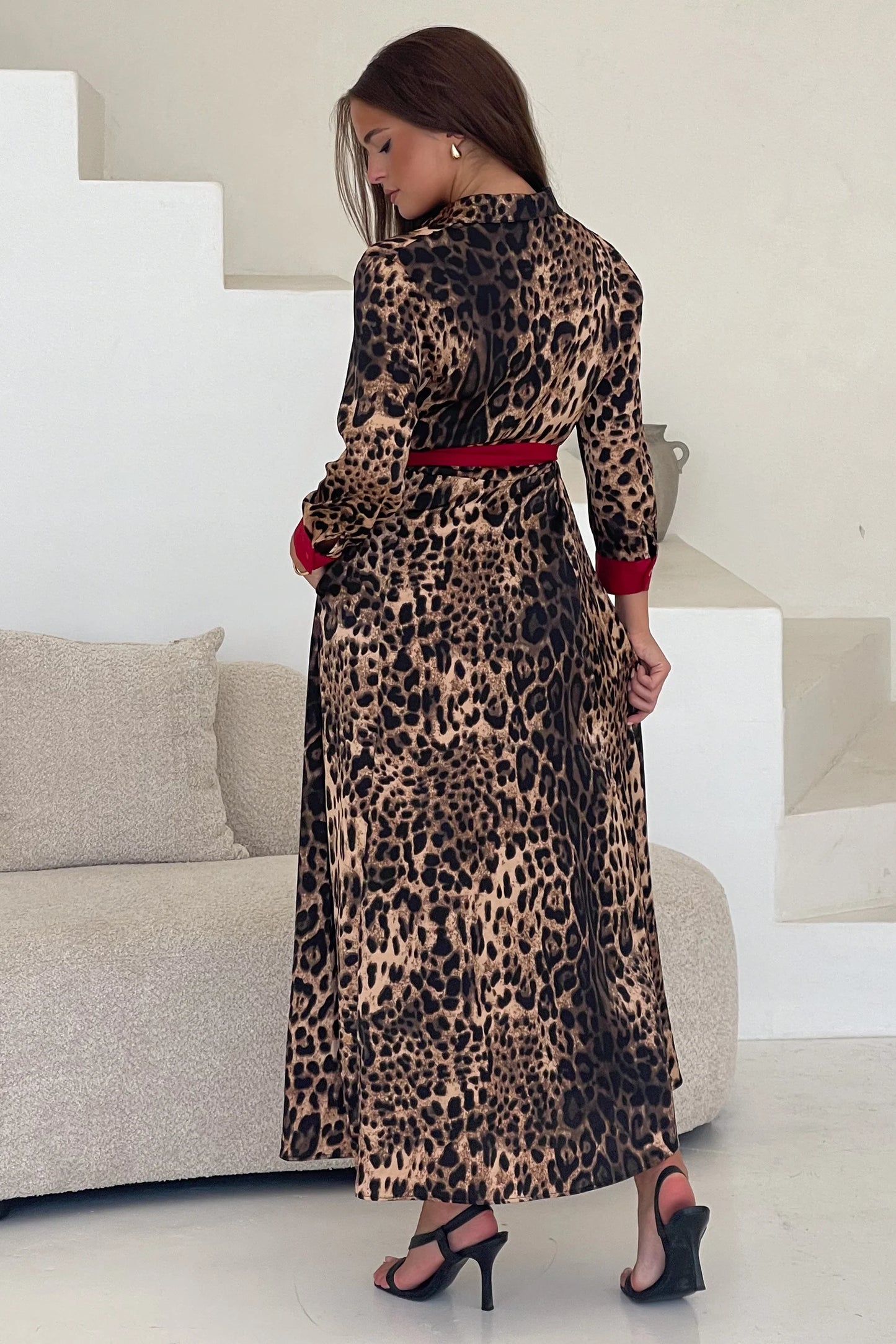 Libra Leopard Print Shirt Dress