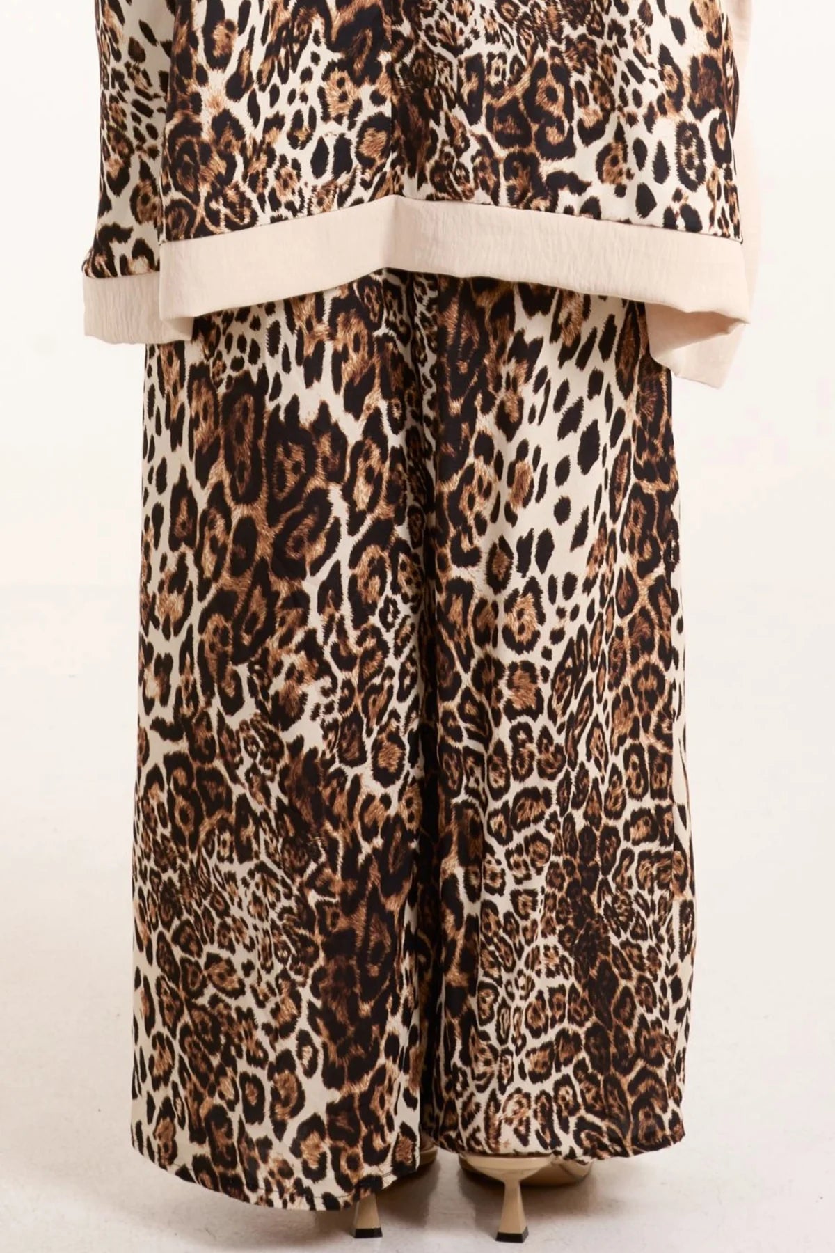 Danni Leopard Print Wide Leg Trousers