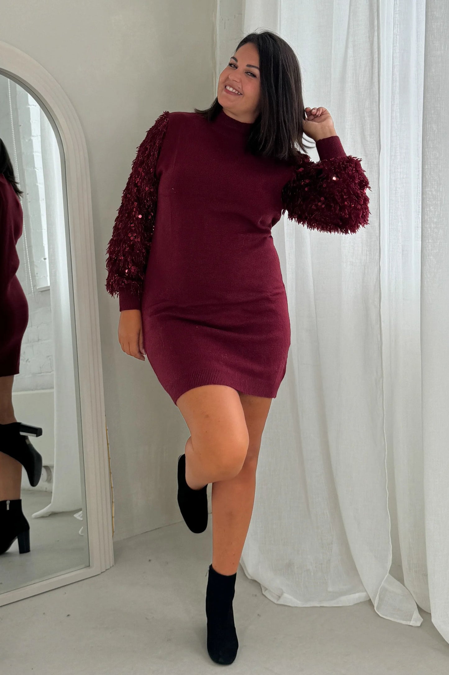 Emma Sequin Jumper Dress