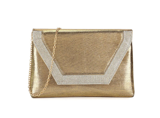 Diamante Trim Clutch Bag