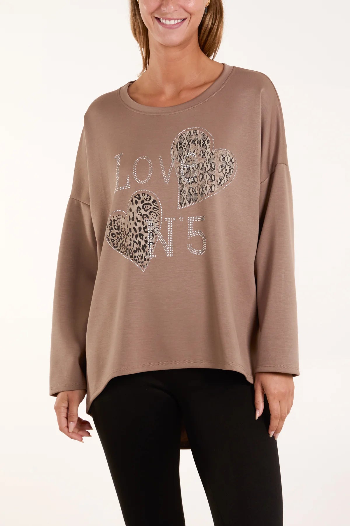 Hanna Diamantés Heart Sweatshirt